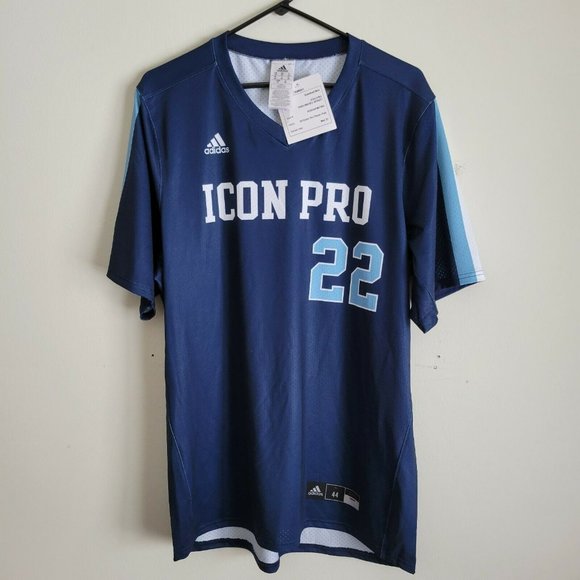 Adidas Icon Pro Baseball Jersey Player #22 Blue Size 44 Sublimated NWT 2021 - Picture 1 of 7